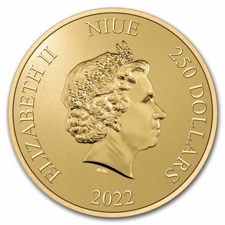 2022 Niue 1 oz Gold $250 DC Comics Justice League: Green Lantern