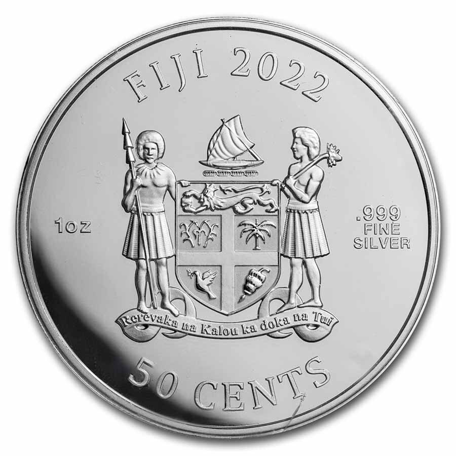 2022 Fiji 1 oz Silver Ancient Warriors: Samurai Proof Like BU