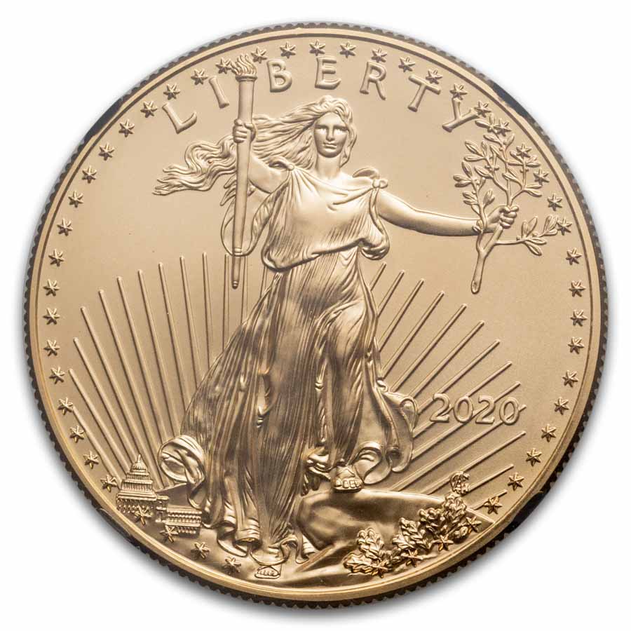 2020 1 oz American Gold Eagle MS-70 NGC