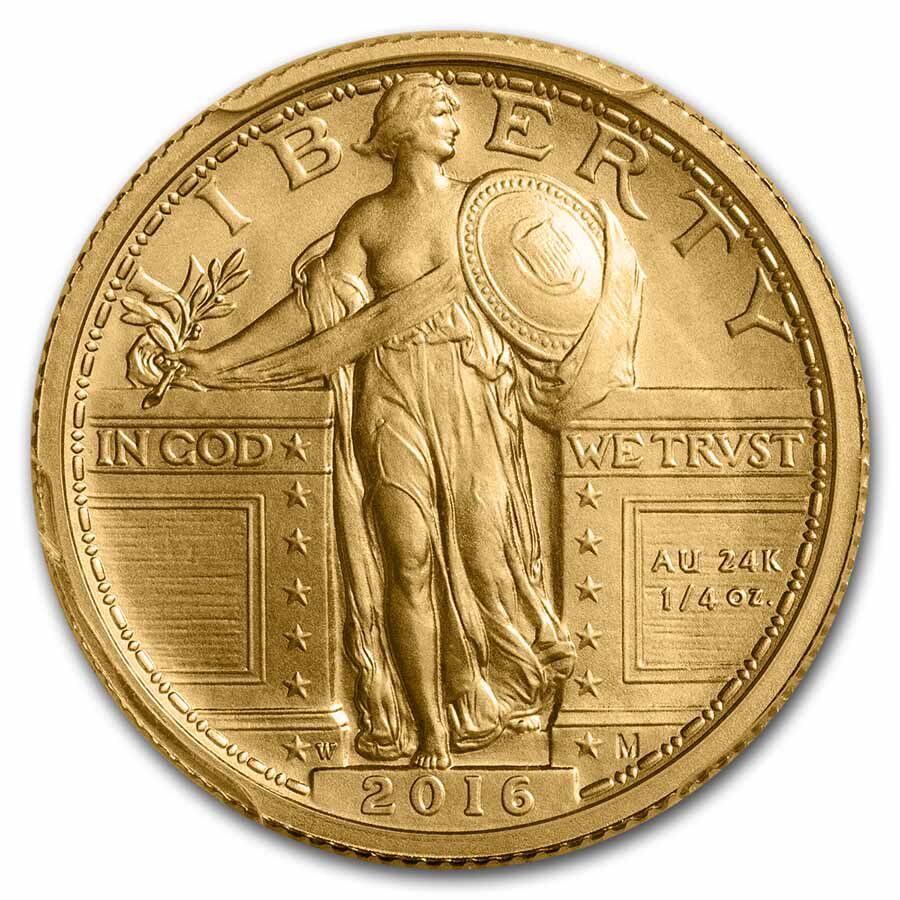 2016-W Gold Standing Liberty Quarter SP-70 PCGS (FDI)