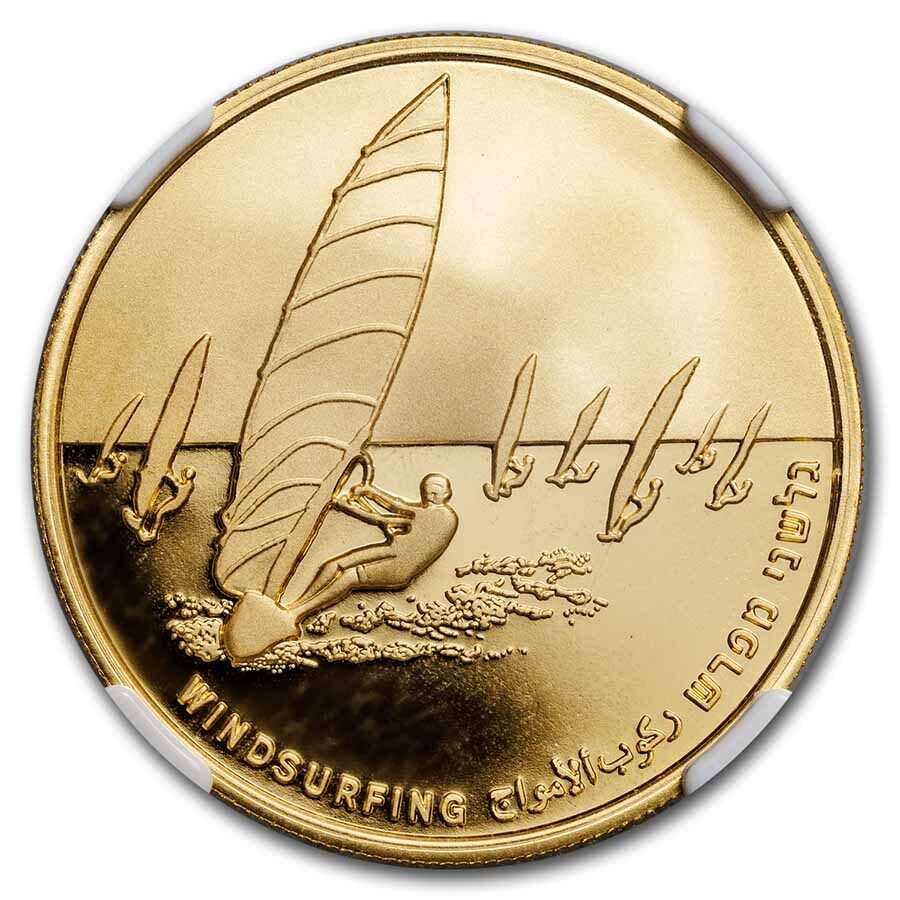 2004 Israel 1/2 oz Gold 10 NS Windsurfing PF-69 NGC