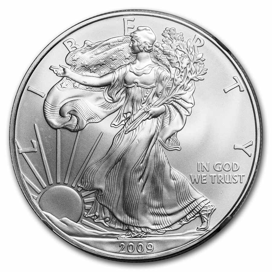 2009 American Silver Eagle MS-69 NGC (Green Holder)