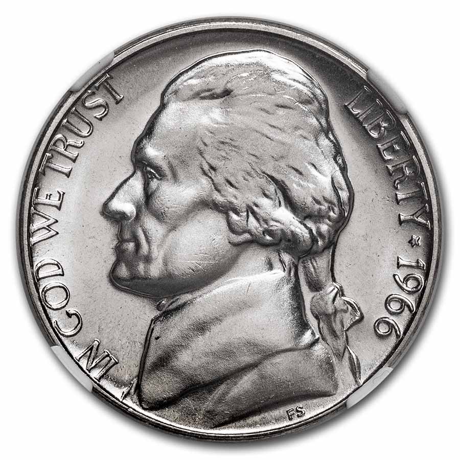 1966 Jefferson Nickel SMS MS-68 NGC