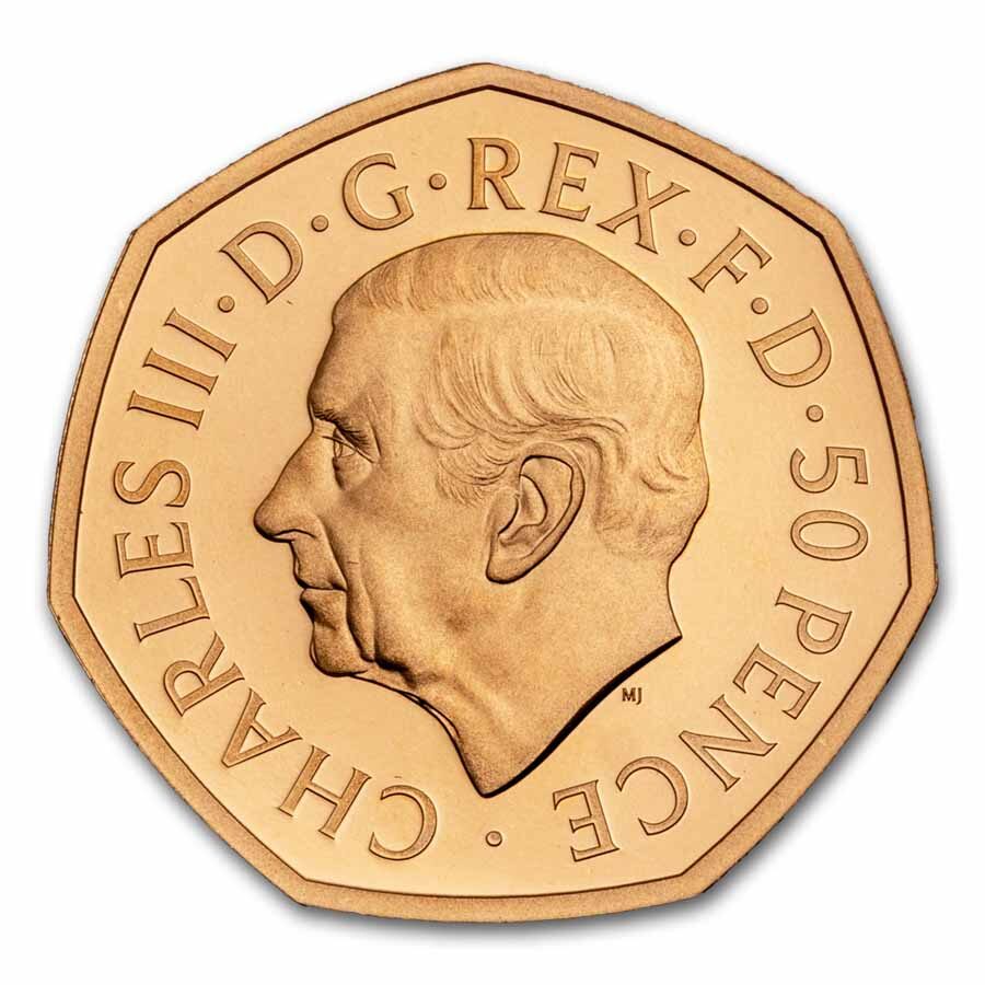 2022 Great Britain Gold 50p Her Majesty Queen Elizabeth Proof