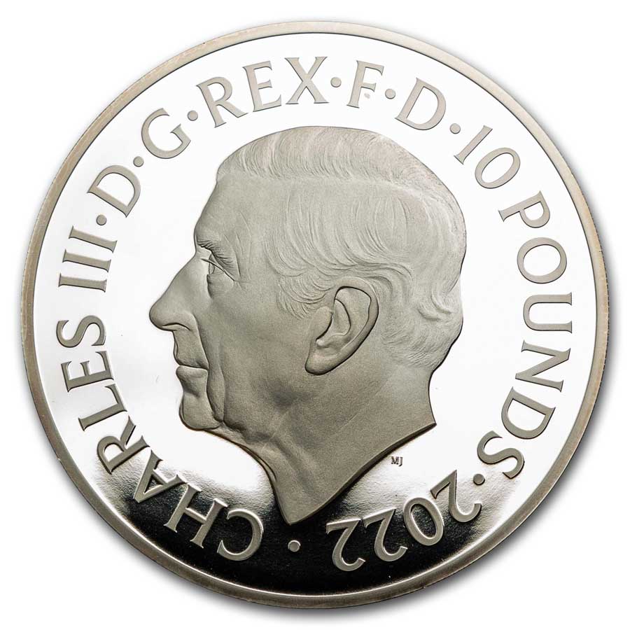 2022 Great Britain 5oz Silver £10 Her Majesty Queen Elizabeth Prf