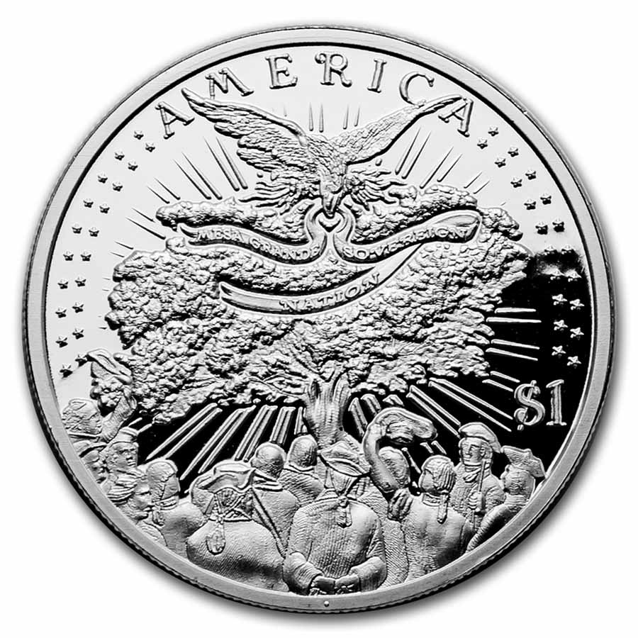 2022 1 oz Ag $1 American Rev The Gaspee Affair (Colorized)