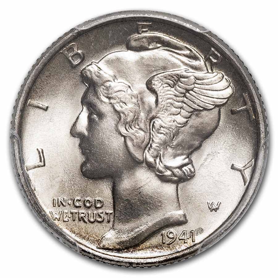 1941 Mercury Dime MS-66 PCGS (FB)