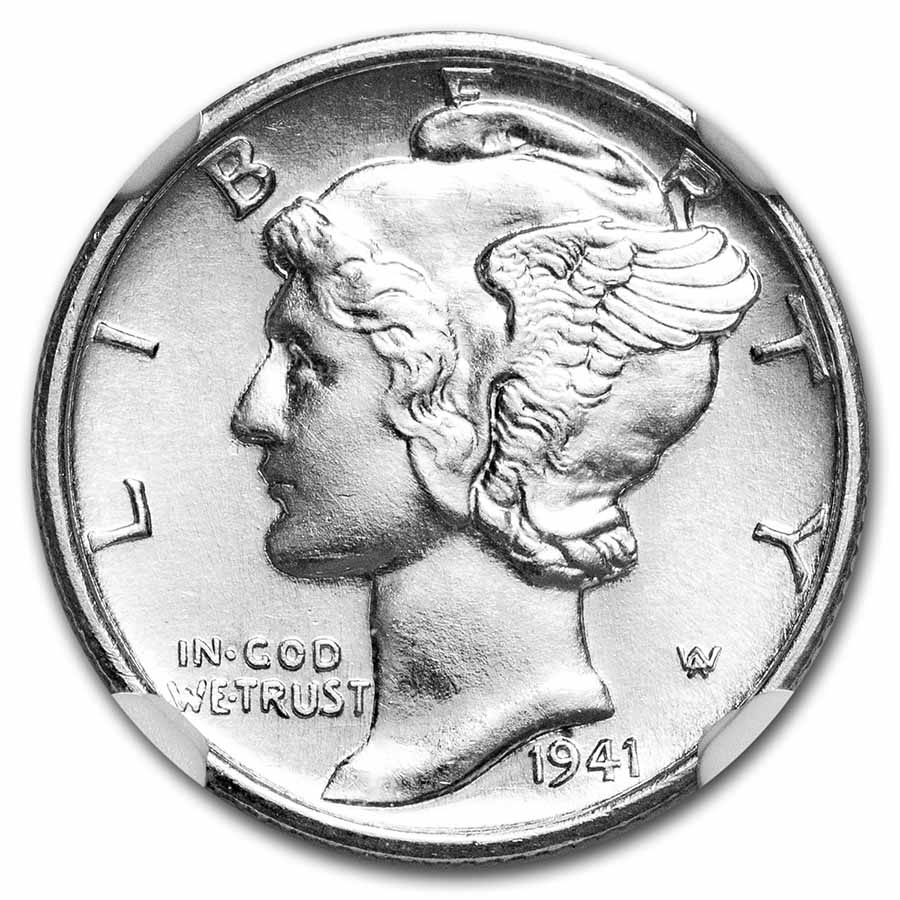 1941-S Mercury Dime MS-65 NGC (FB)
