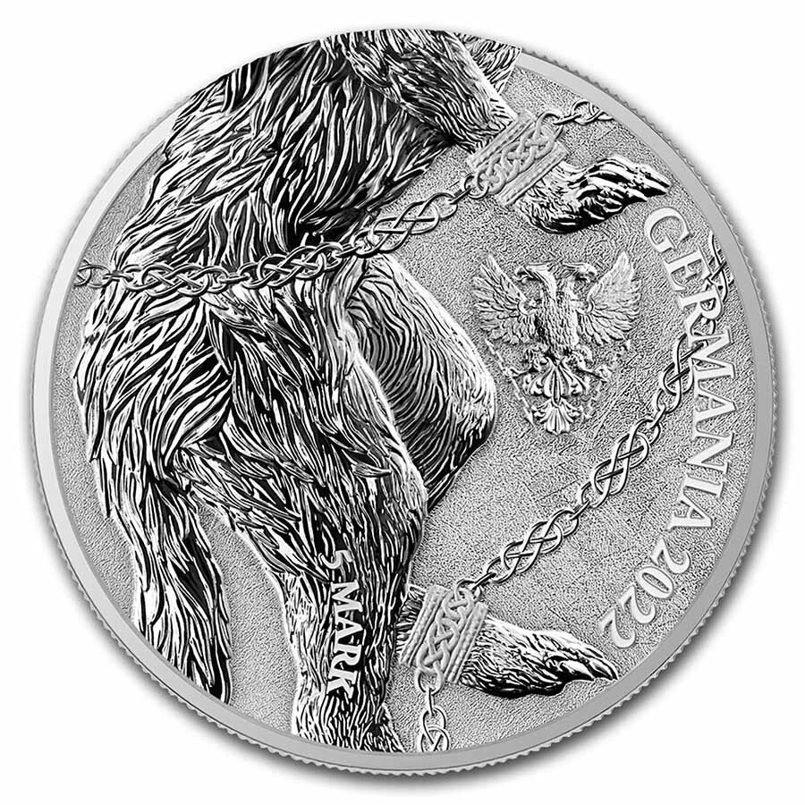 2022 Germania Beasts 1 oz Silver BU - Fenrir