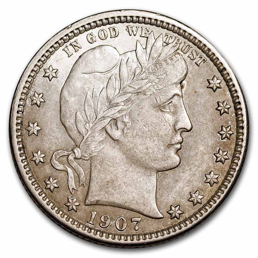1907-O Barber Quarter BU