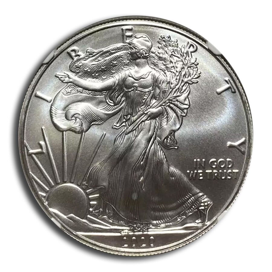 2020 (P) American Silver Eagle MS-70 NGC (FDI, Philadelphia)