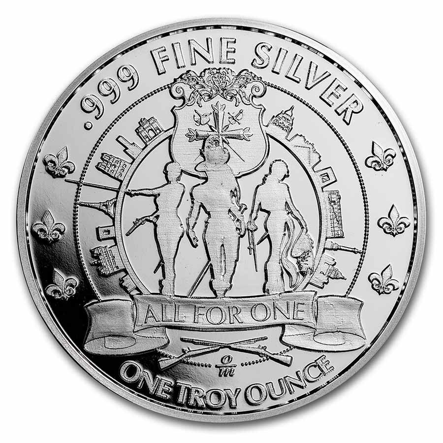 1 oz Silver Proof Round - Three Musketeers - Cardinal Richelieu