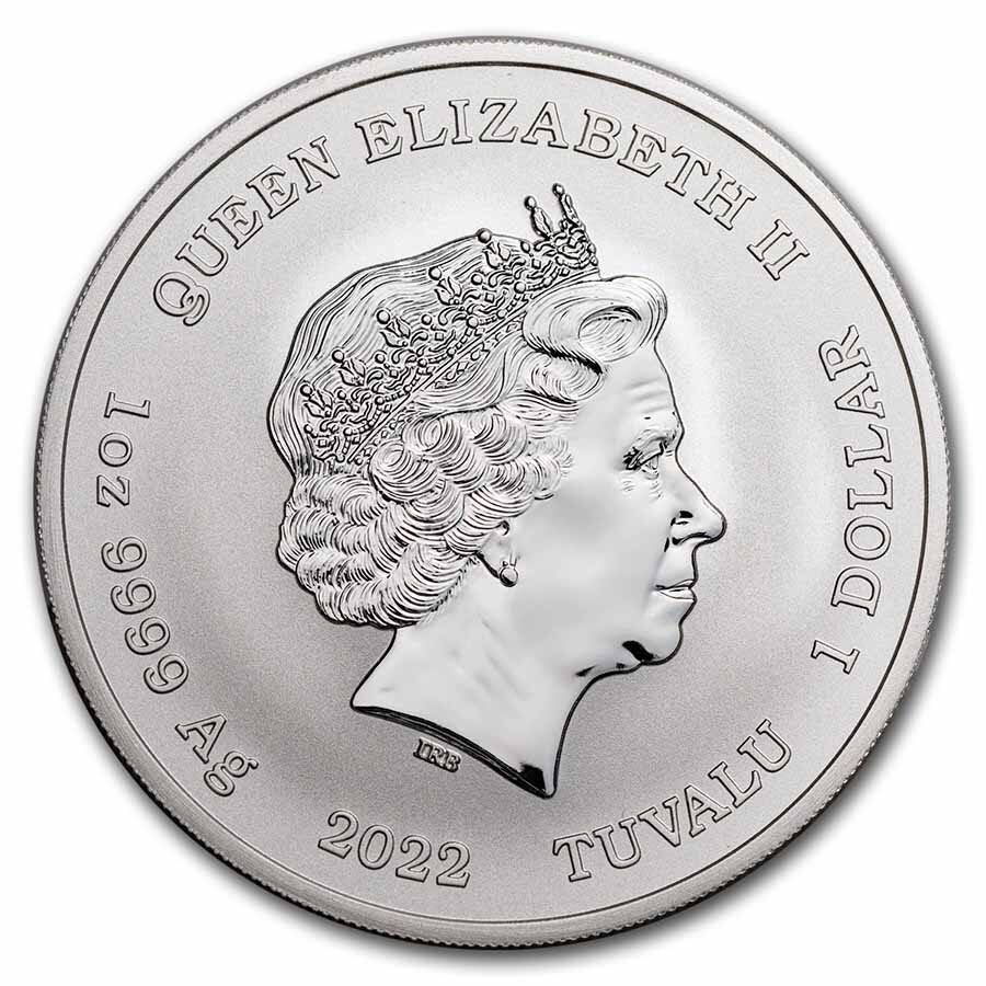 2022 1 oz Silver The Simpsons: Season's Greetings Colorized BU