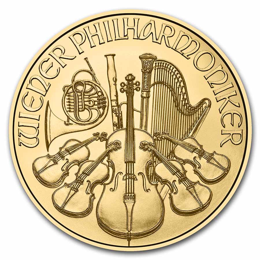 2023 Austria 1/10 oz Gold Philharmonic BU