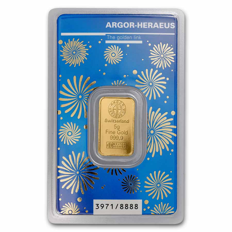 2023 5 gram Gold Bar - Argor-Heraeus Year of the Rabbit (Assay)