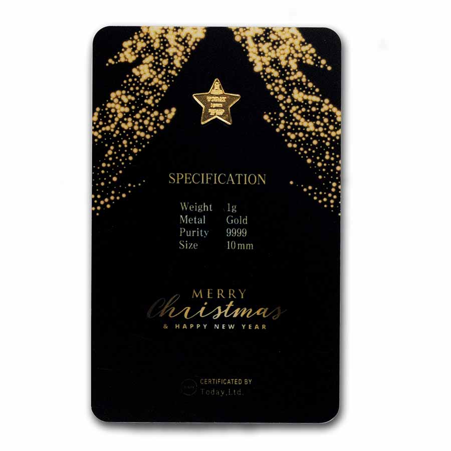 1 gram Gold Star - South Korea (Christmas Assay)