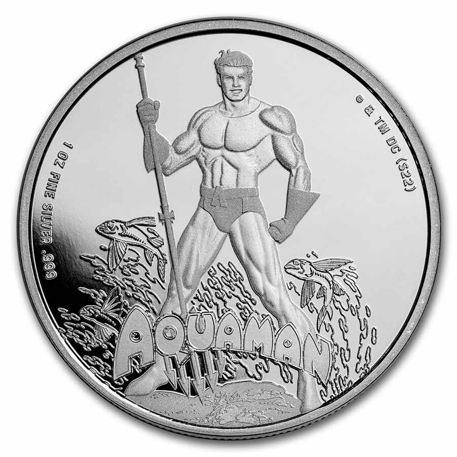 2023 Samoa 1 oz Silver DC Comics Aquaman Proof