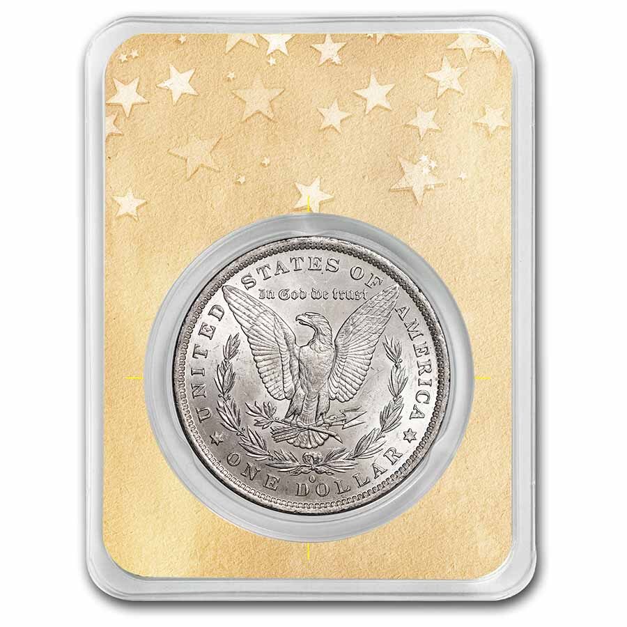 1878-1904 Morgan Silver Dollar BU - w/Vintage Snowflakes Card