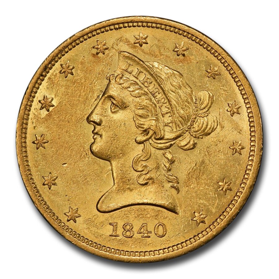1840 $10 Liberty Gold Eagle MS-61 PCGS