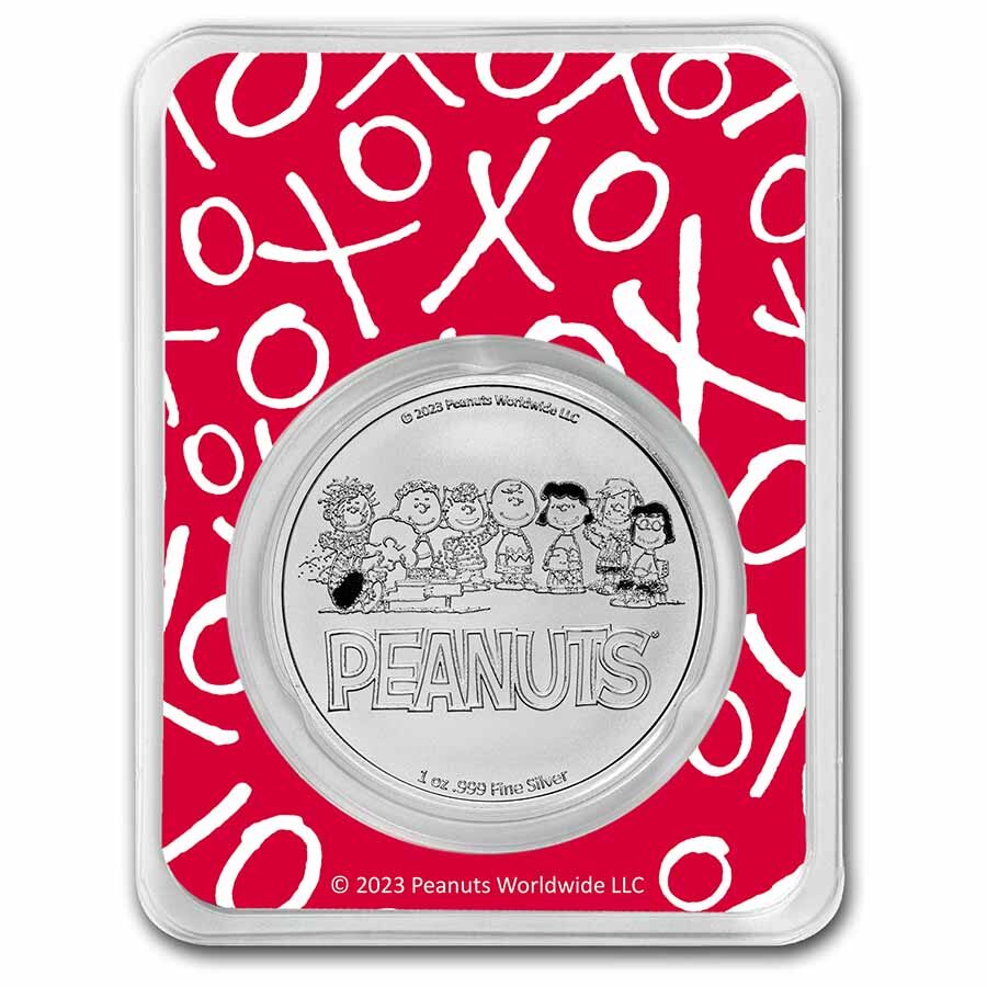 Peanuts® Snoopy Valentine's Day Cards 1 oz Silver in TEP