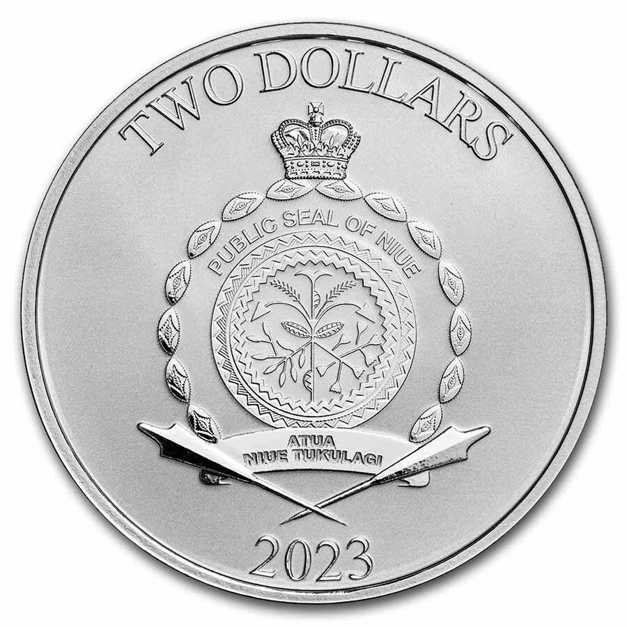 2023 Niue 1 oz Silver $2 Disney Mickey & Donald BU