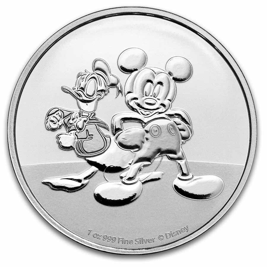 2023 Niue 1 oz Silver $2 Mickey & Donald (MD® Premier + PCGS FS)