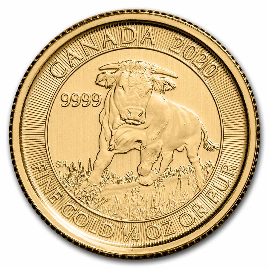 2020 Canada 1/4 oz Gold Bull BU