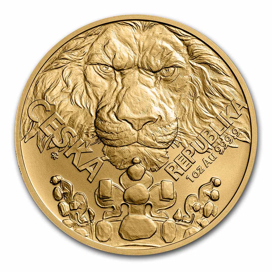 2023 Niue 1 oz Gold Czech Lion BU