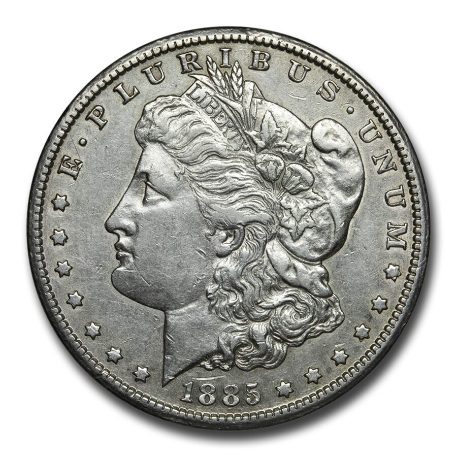 1885-CC Morgan Dollar AU