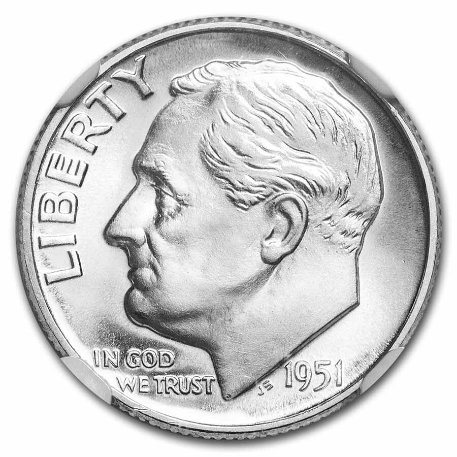 1951 Roosevelt Dime PF-67 NGC
