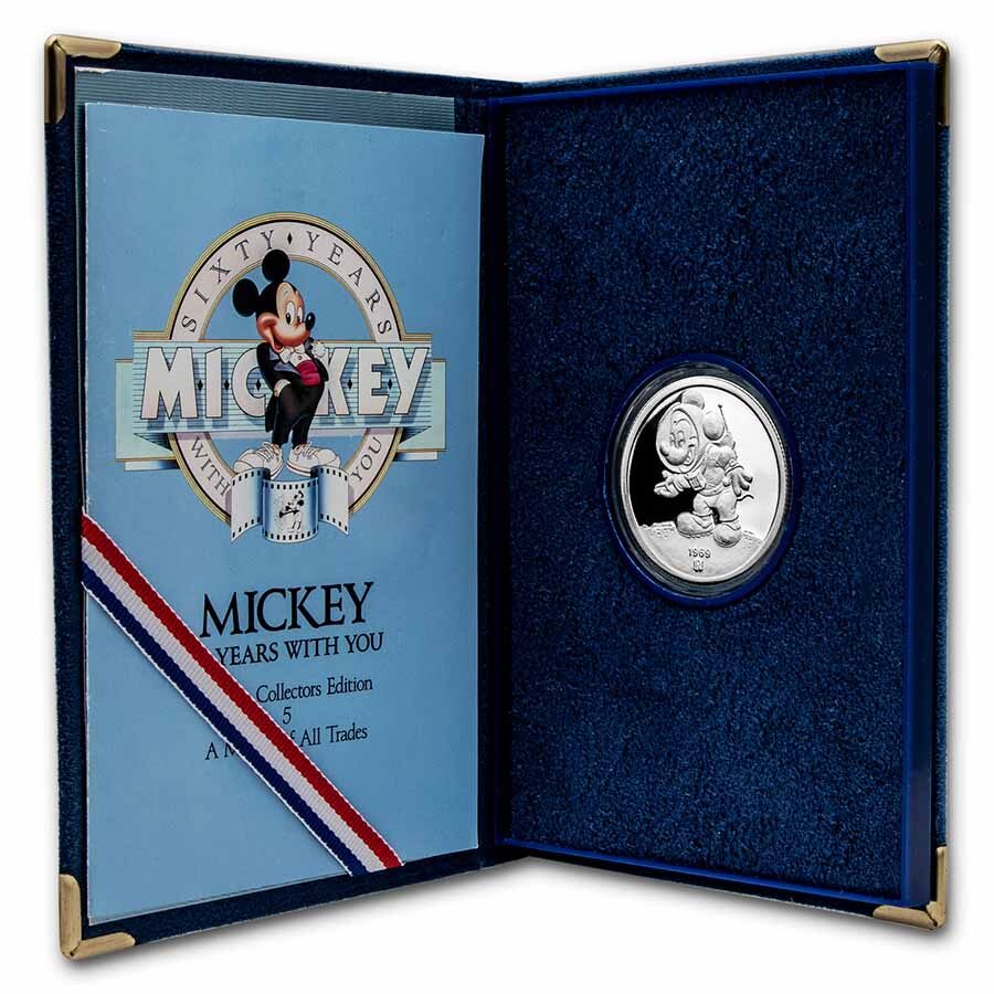 1 oz Silver Round - Mickey Mouse 60 Years Mouse of All Trades