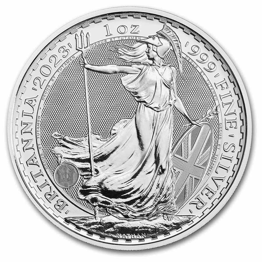 2023 GB 1 oz Silver Britannia MD® Premier + PCGS® (King Charles)