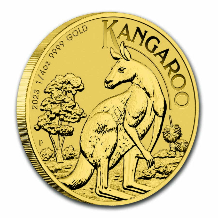 2023 Australia 1/4 oz Gold Kangaroo BU