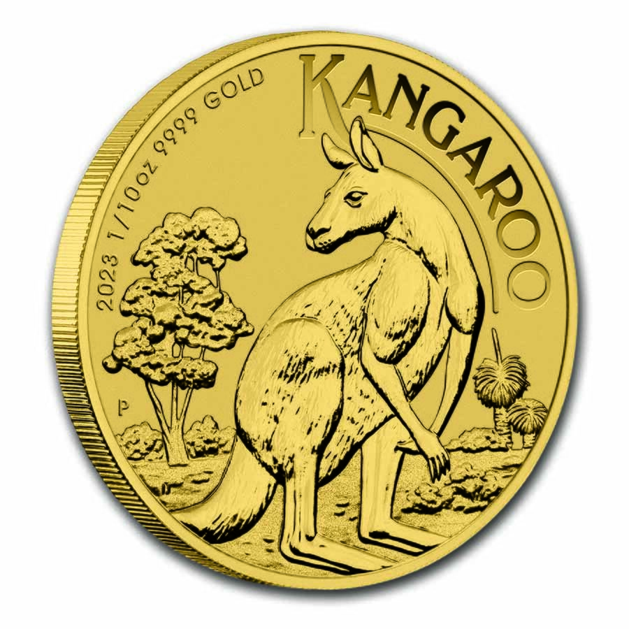 2023 Australia 1/10 oz Gold Kangaroo BU