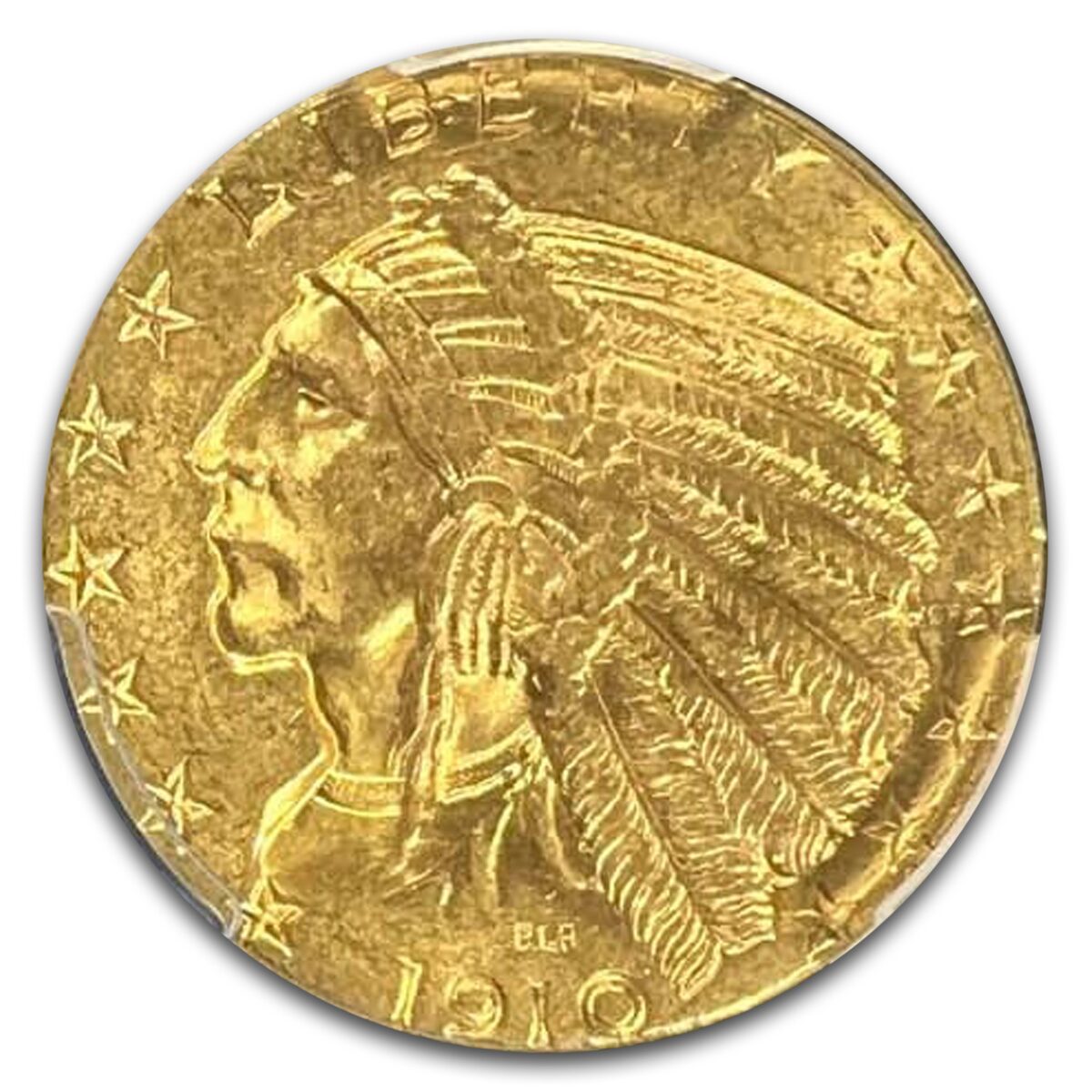 1910 $5 Indian Gold Half Eagle MS-63+ PCGS
