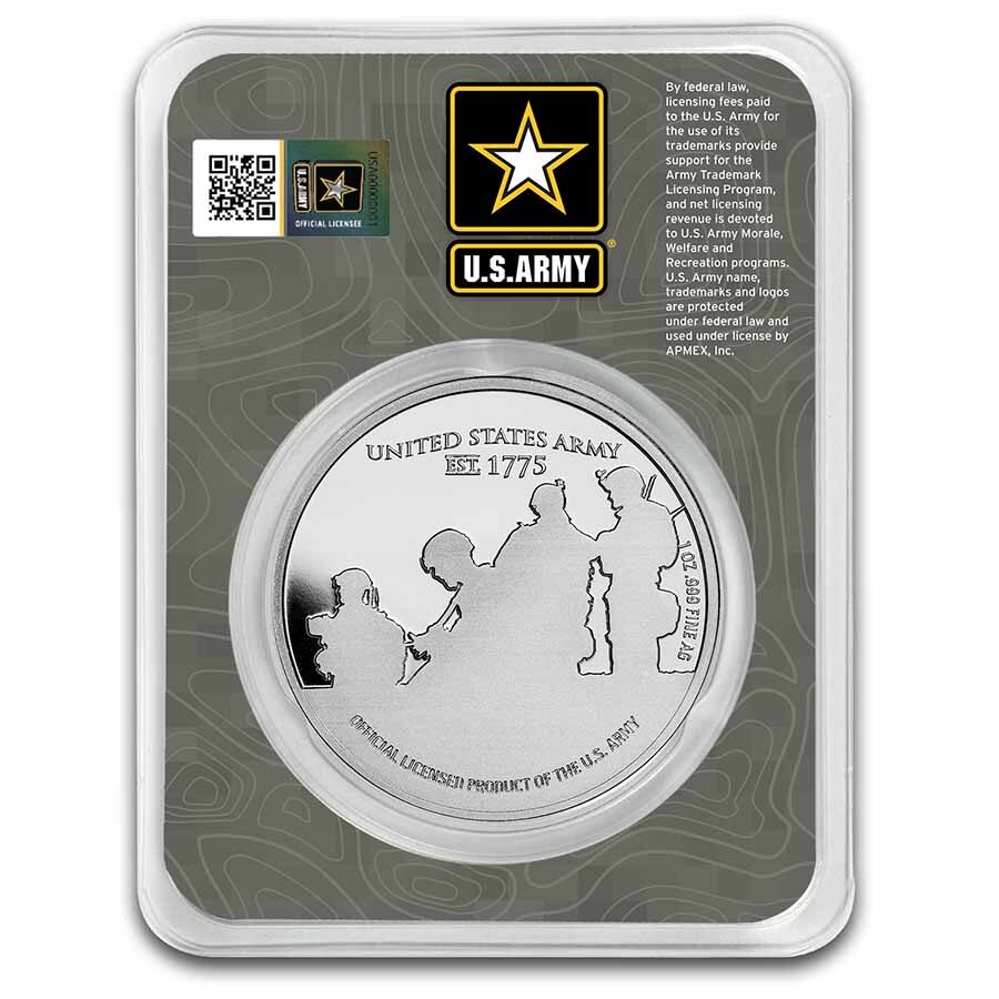1 oz Silver Colorized Round - U.S. Army Logo (In TEP)