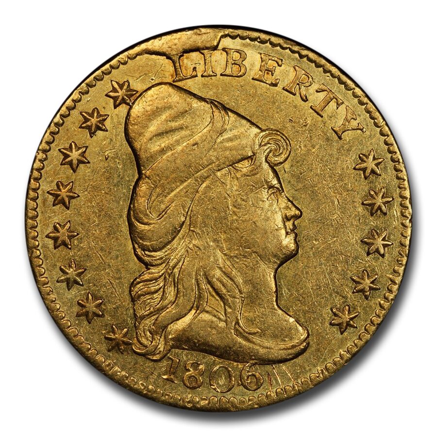1806/4 $2.50 Capped Bust Gold Quarter Eagle AU-58 PCGS (BD-1)