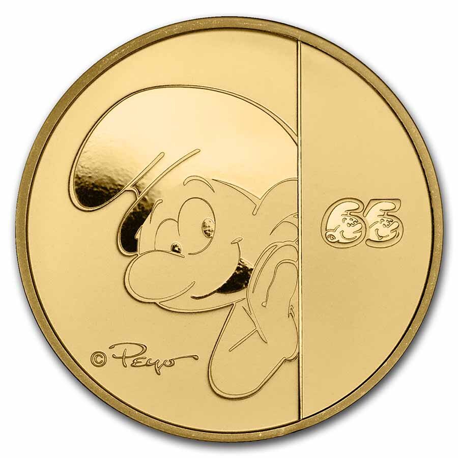 2023 Niue 1 oz Gold Smurfs 65th Anniversary
