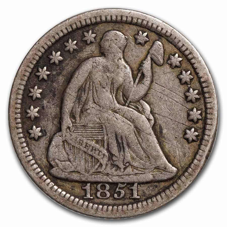 1851 Liberty Seated Half Dime Fine