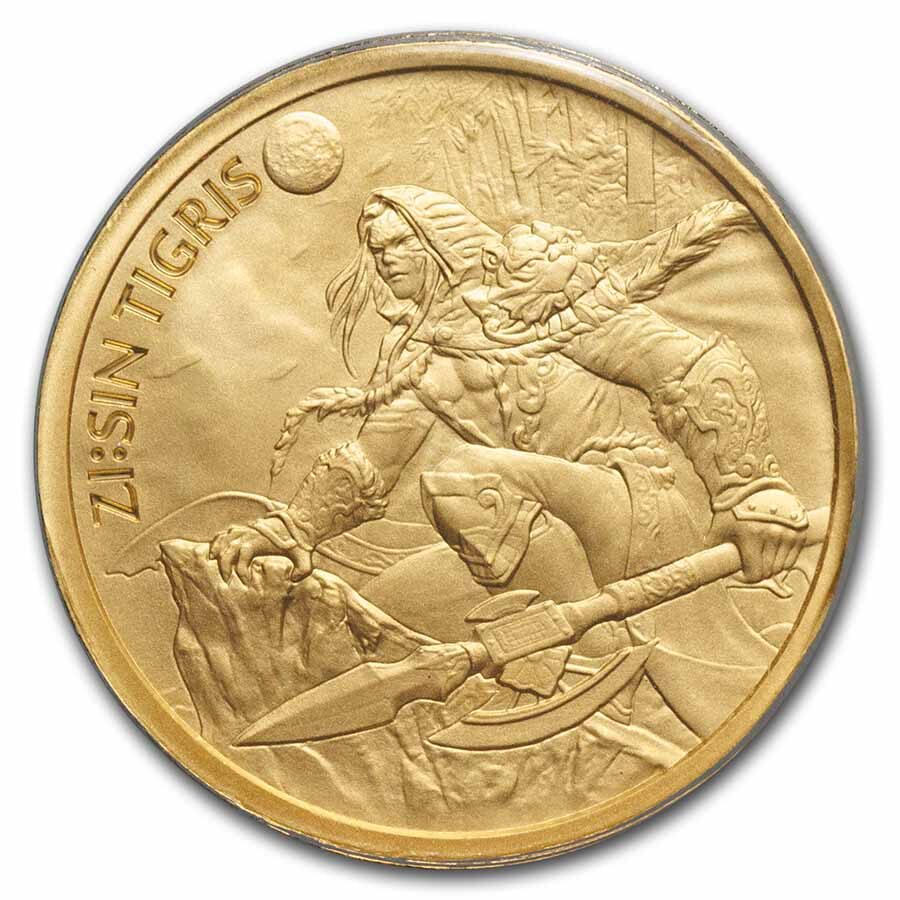 2022 South Korea 1/10 oz Gold ZI:SIN Tigris BU (in Assay Card)