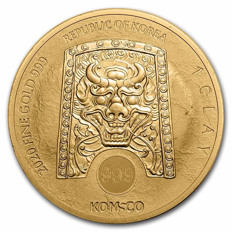 1 oz South Korean Gold Chiwoo Cheonwang BU (Random, Abrasions)