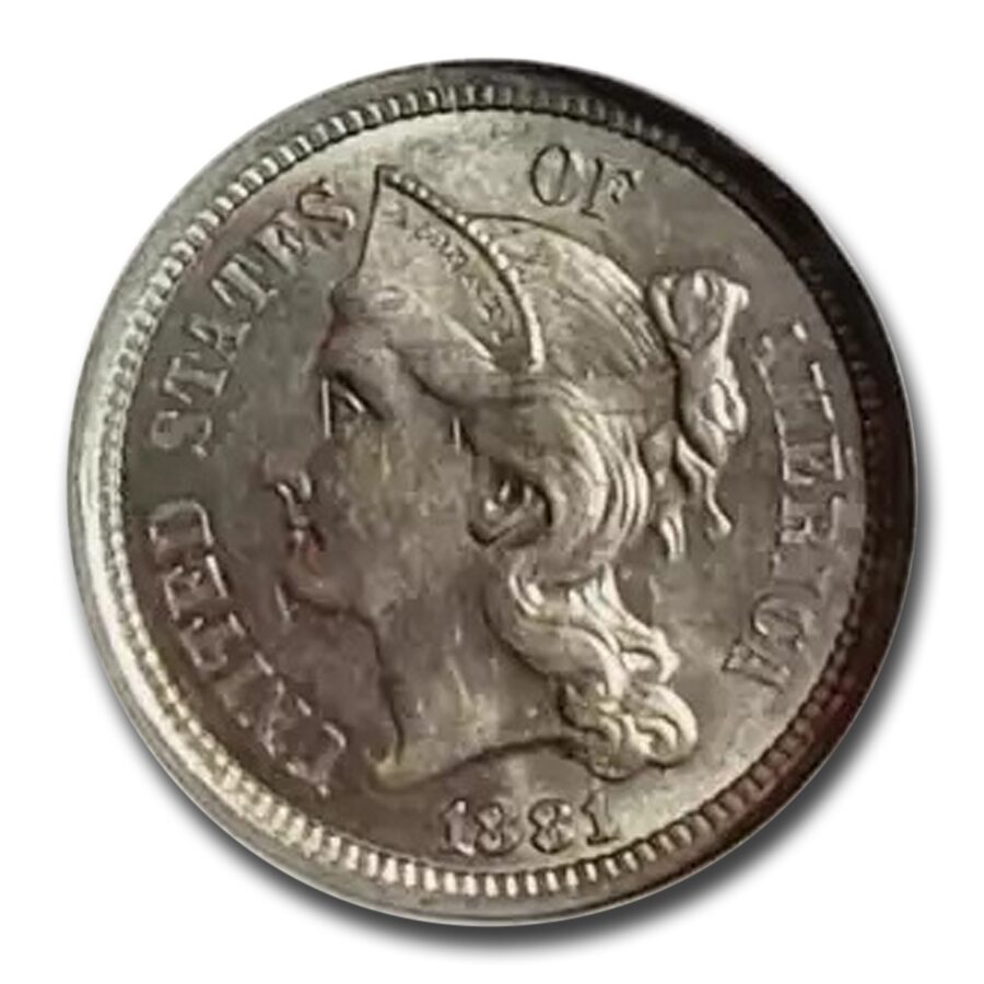 1881 Three Cent Nickel MS-62 NGC