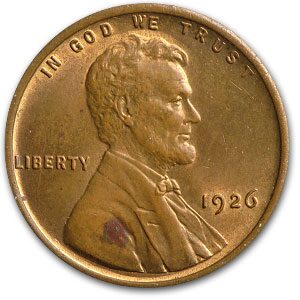 1926 Lincoln Cent BU (Red/Brown)