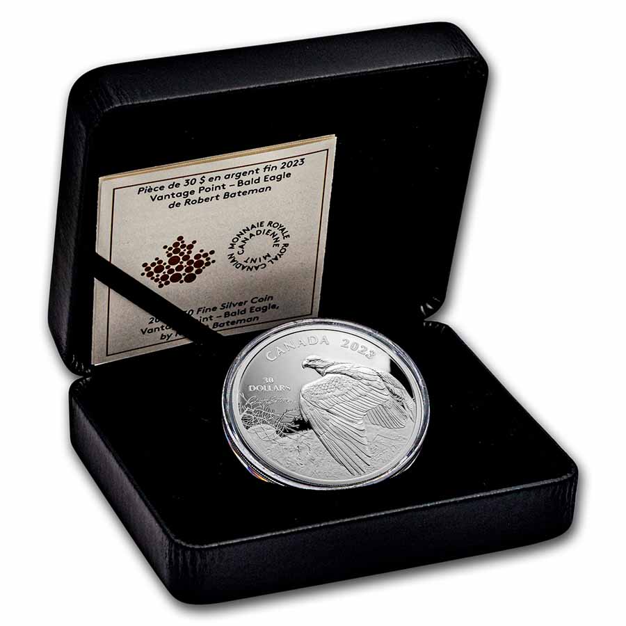 2023 RCM 2 oz Silver $30 Robert Bateman Vantage Point Bald Eagle