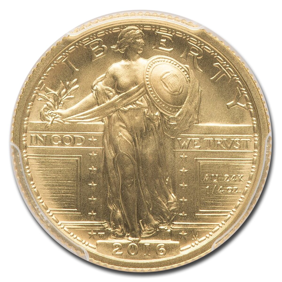 2016-W Gold Standing Liberty Quarter SP-70 PCGS (First Strike)