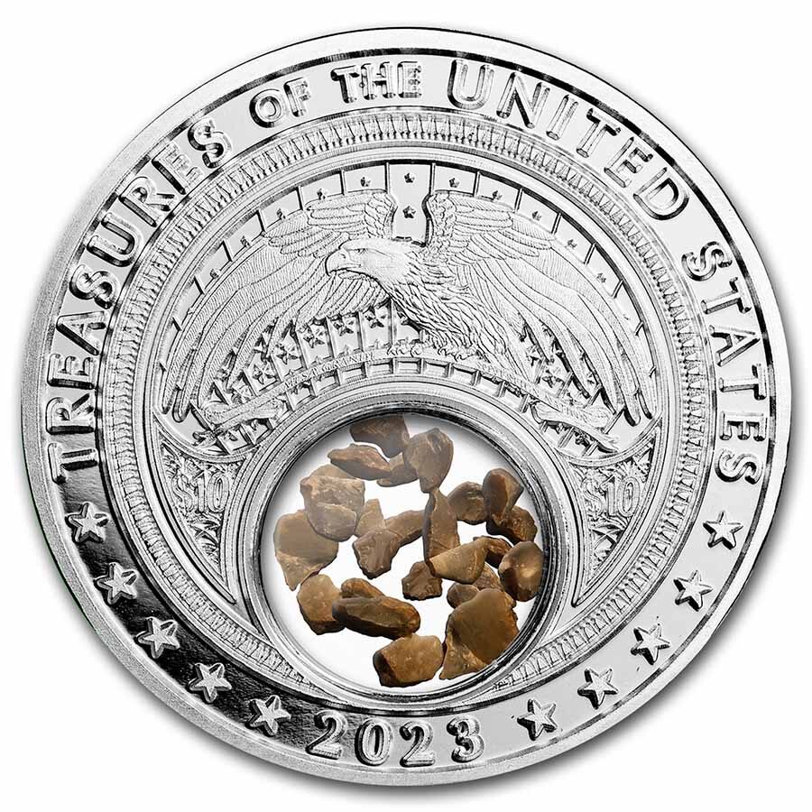 2023 1 oz Silver Treasures of the U.S. Ohio Flint (Colorized)