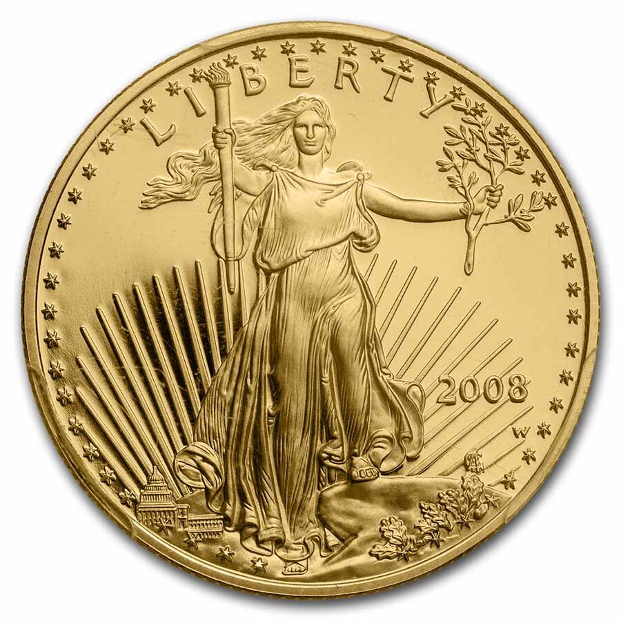2008-W 1/2 oz Proof American Gold Eagle PR-69 PCGS (Reagan)