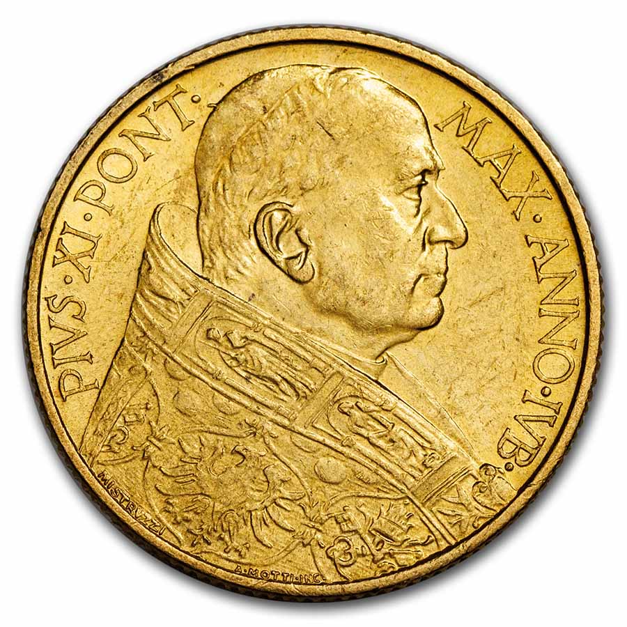 1933-34 Vatican City Gold 100 Lire Jubilee BU