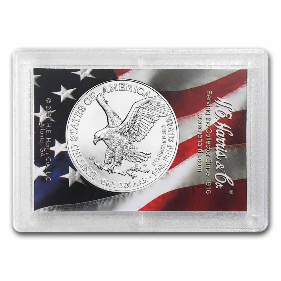 2026 1 oz Silver Eagle - w/Harris Holder, American Flag & Eagle