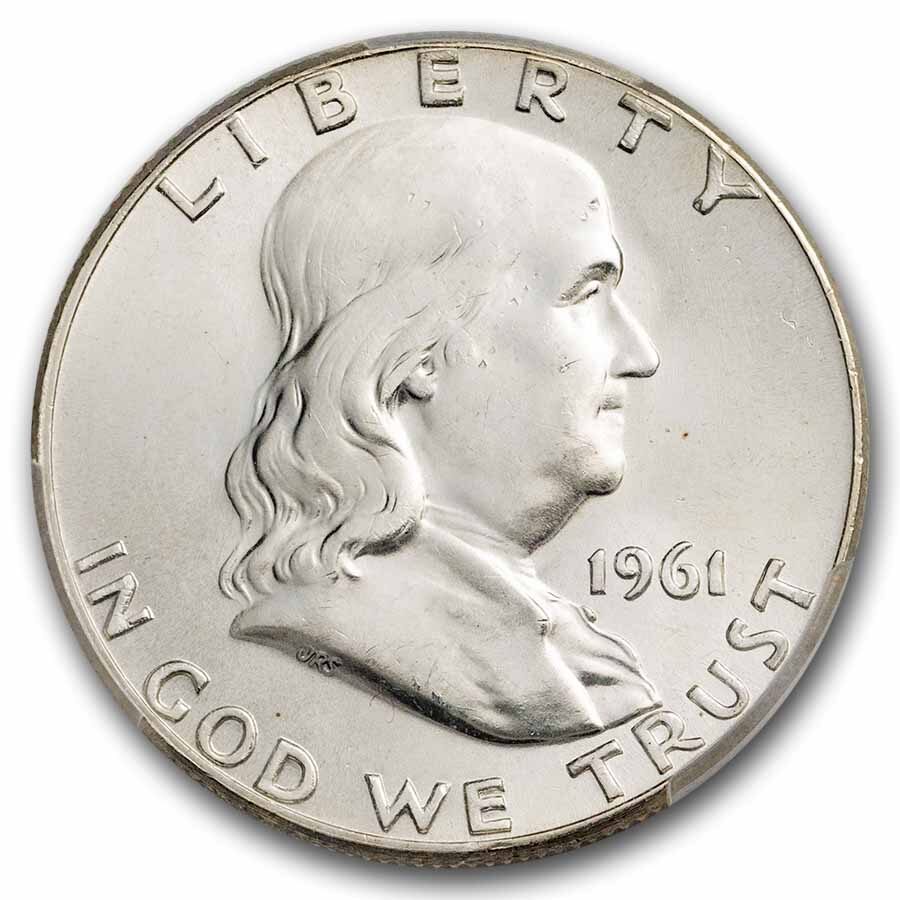 1961 Franklin Half Dollar MS-64 PCGS (FBL)